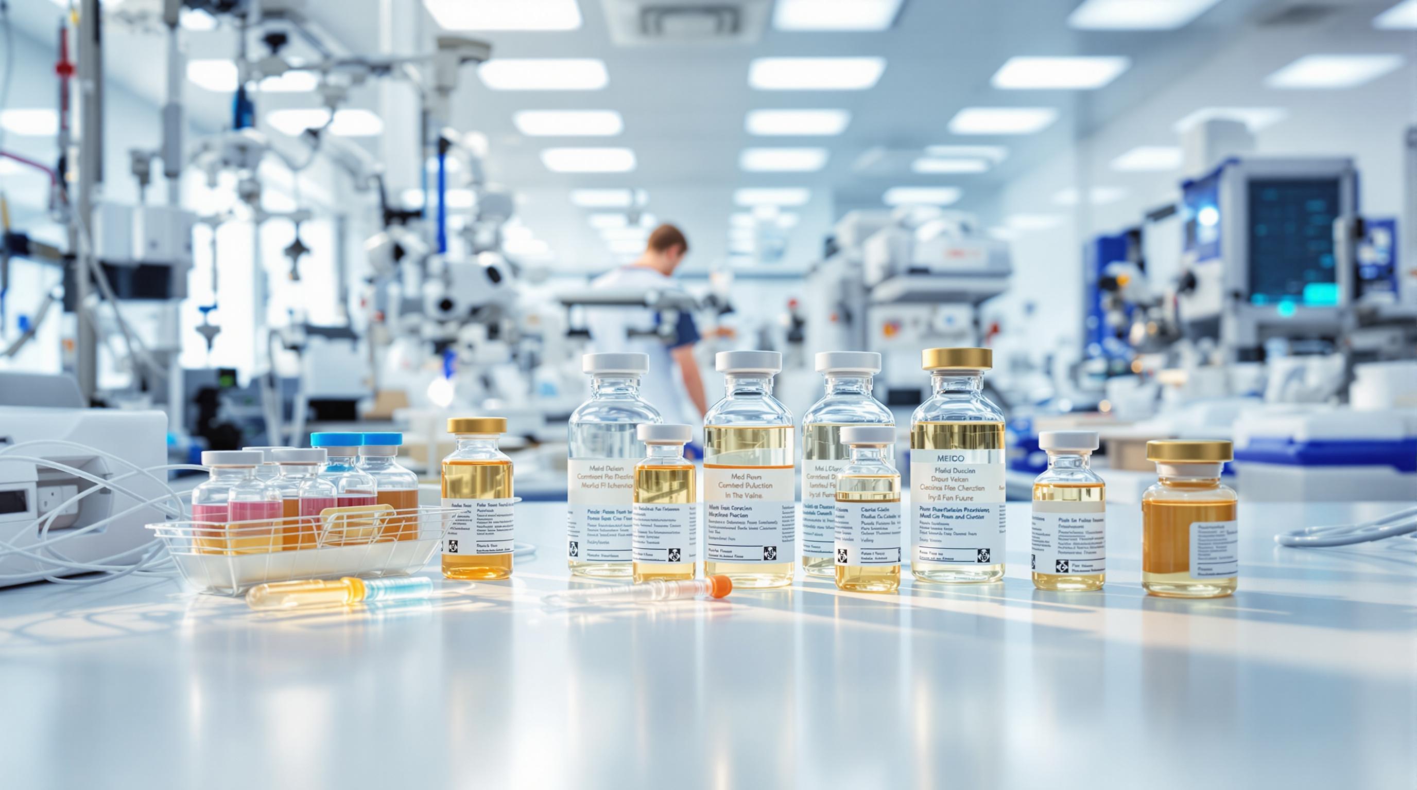 Professional medical laboratory and pharmacy environment